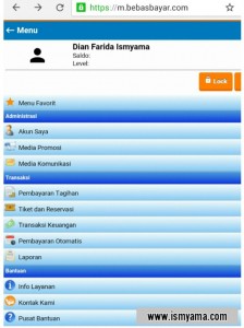 Tampilan member area BebasBayar via mobile