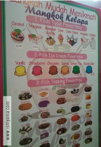 Pilihan varian es krim dan topping