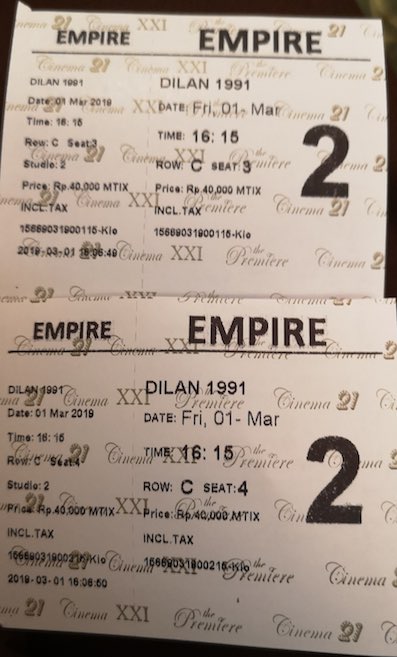 tiket Dilan 1991