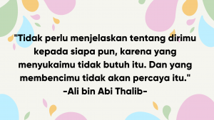 nasihat Ali bin Abi Thalib