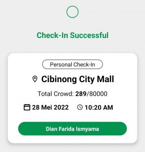 Peduli lindungi di Cibinong City Mall